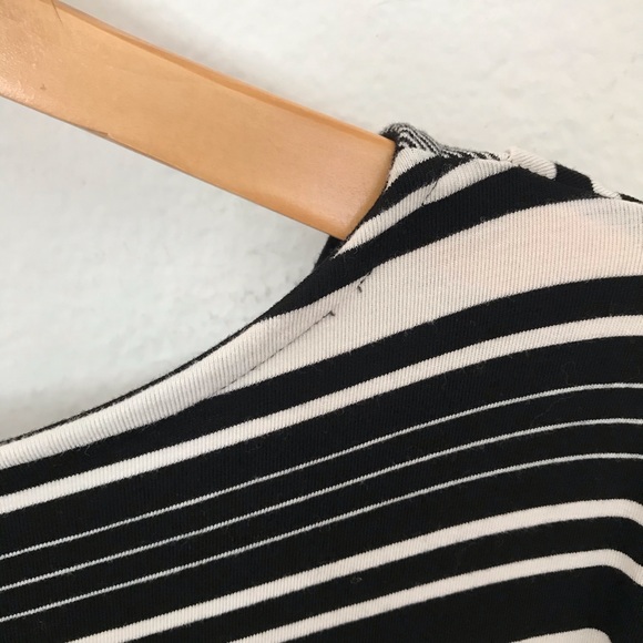 MIDI maternity dress Black and white stripes - Picture 6 of 9